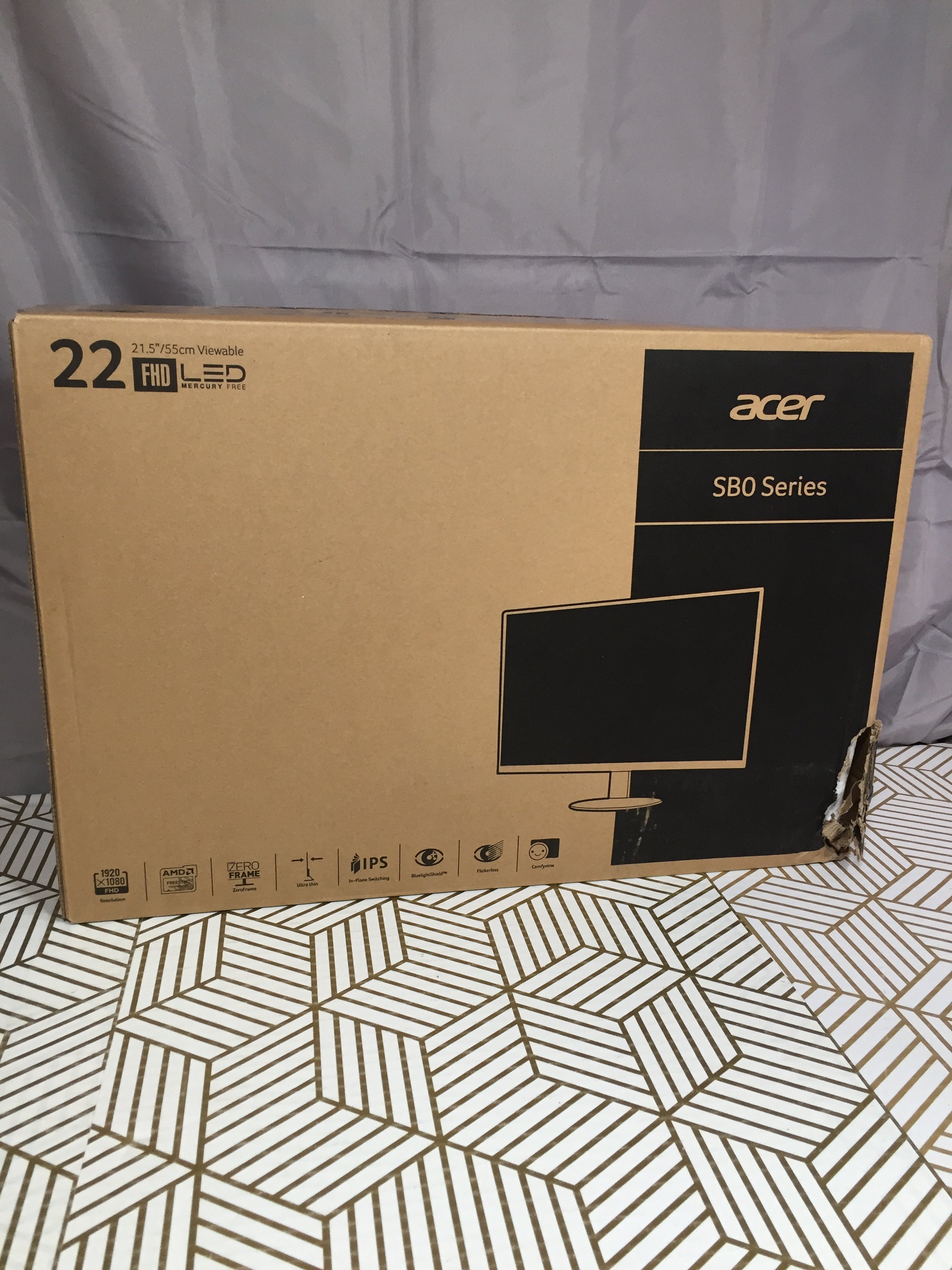 Acer 21.5 Inch Full HD 1920x1080 IPS Ultra-Thin Zero Frame Computer Monitor *NEW (8066863333614)